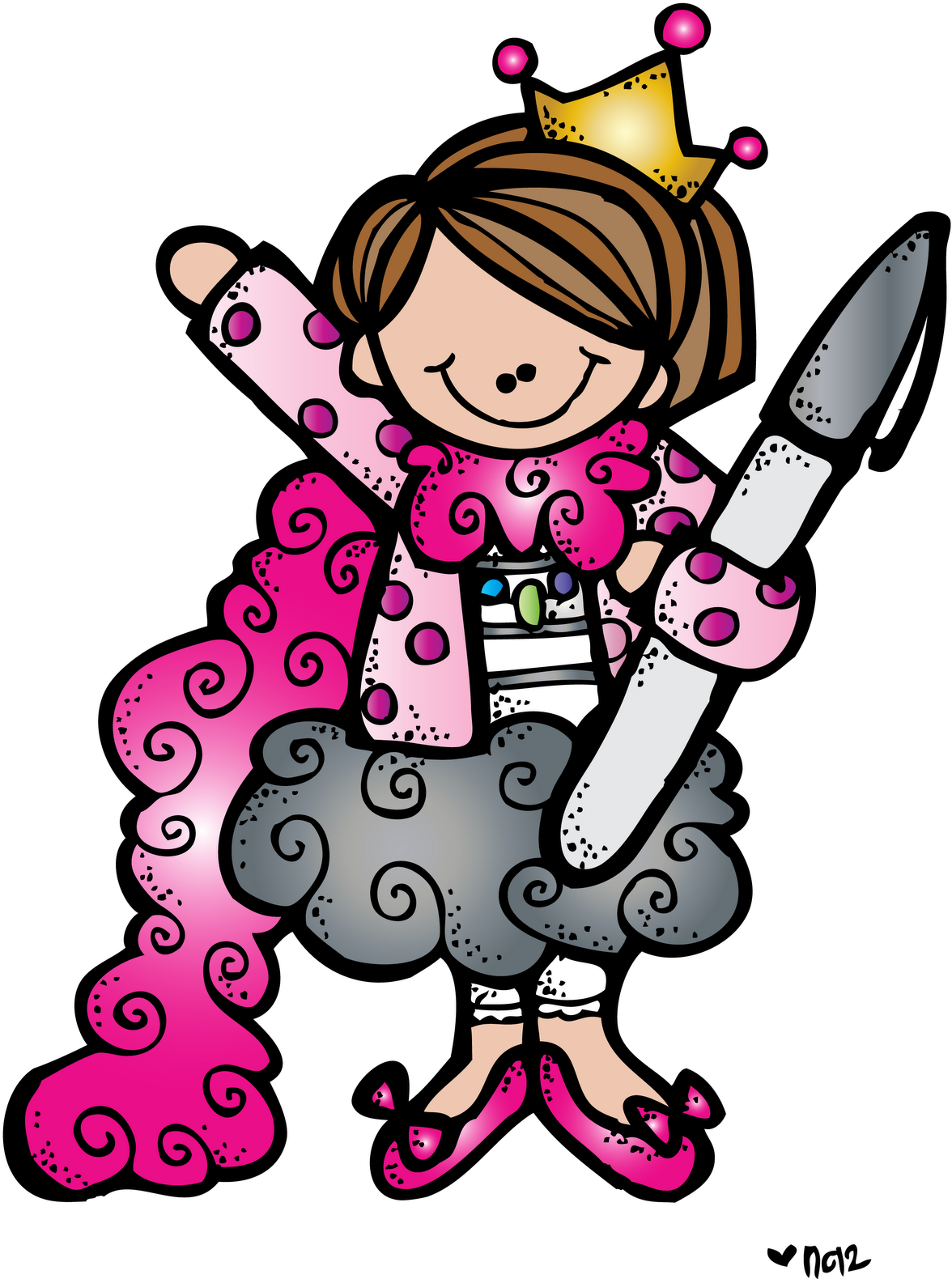 Melonheadz Love Her Clip Art Her Blog Is Awesome Must - Melonheadz Writer Clip Art - Png Download (1187x1600), Png Download