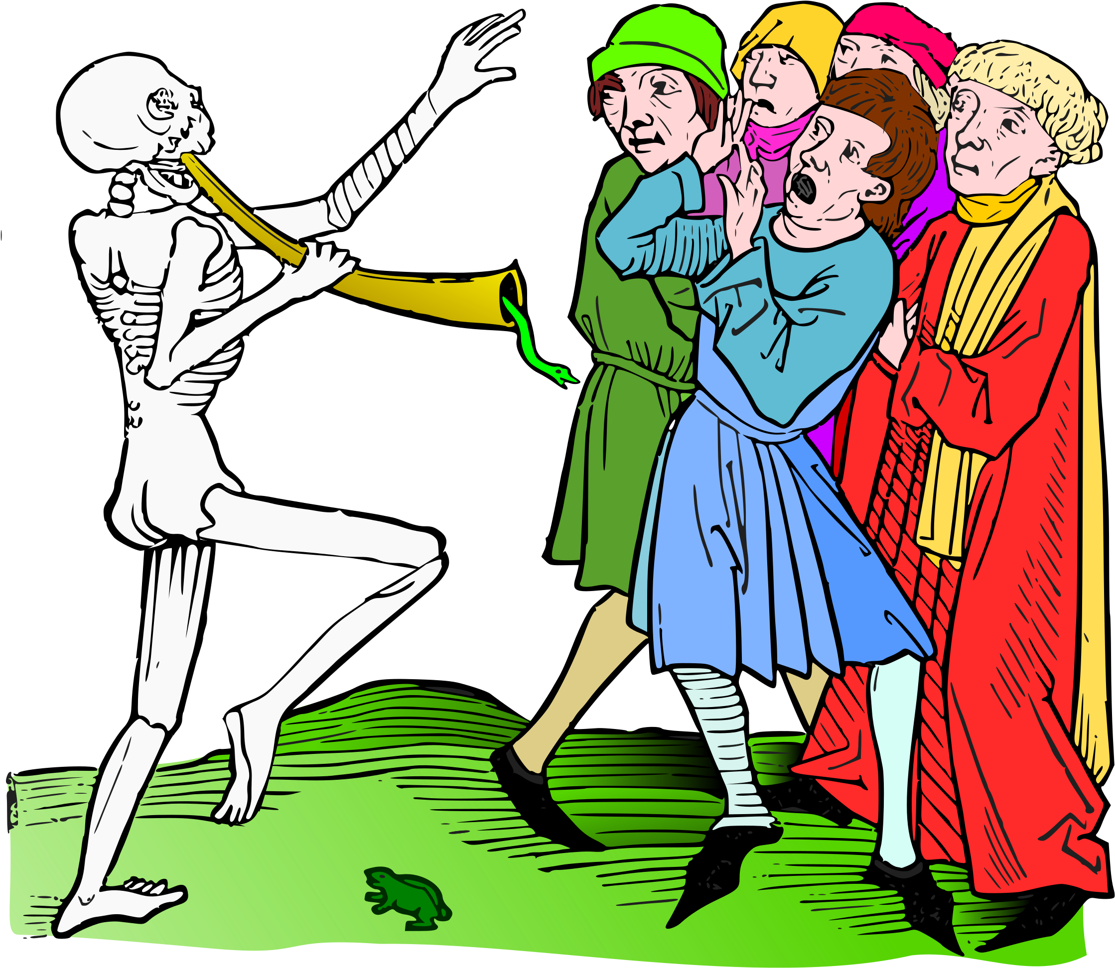 Black Death Danse Macabre Dance Art - Danse Macabre Clipart (530x750), Png Download