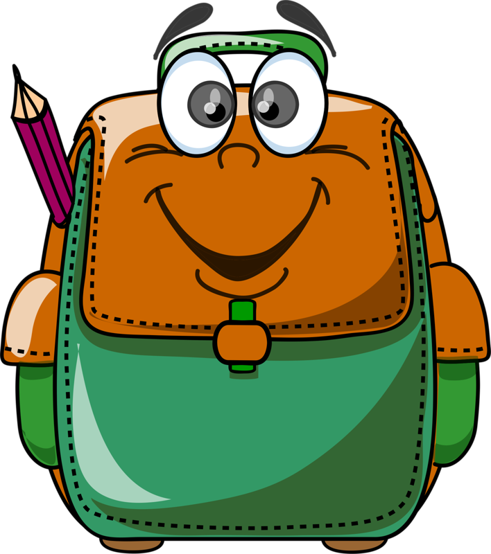 Bag Clipart Clip Art School - Funny School Bag Clipart - Png Download (708x800), Png Download