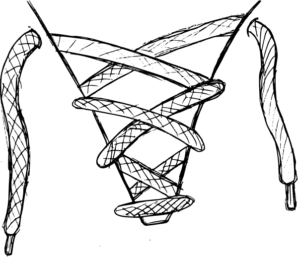 Football Laces Clipart Cliparts And Others Art Inspiration - Shoe Laces Clip Art - Png Download (600x518), Png Download