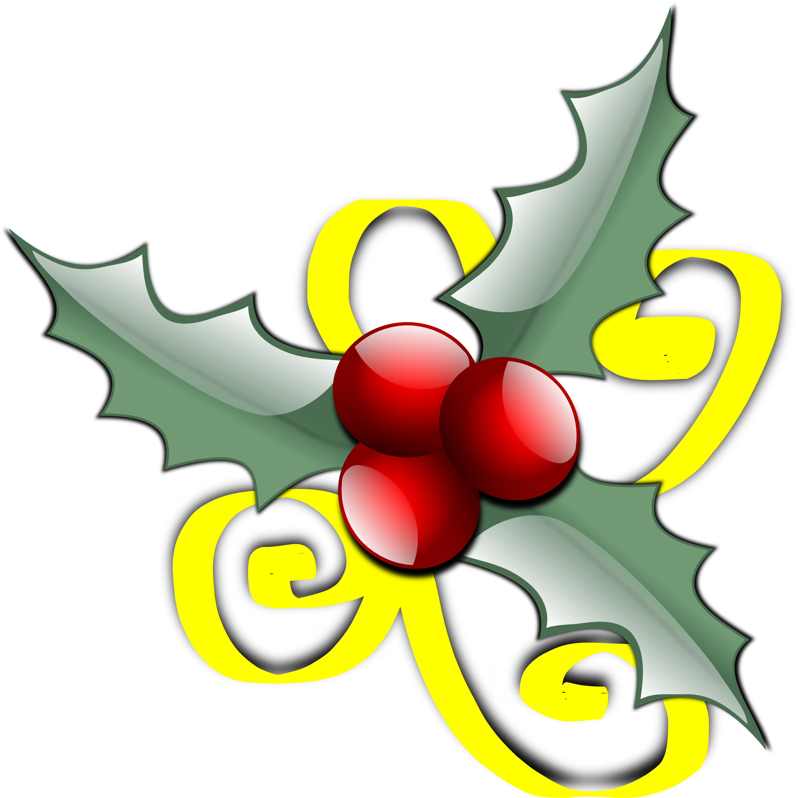 Free Christmas Holly Images, Download Free Clip Art, - Folhagem De Natal Png Transparent Png (999x1002), Png Download