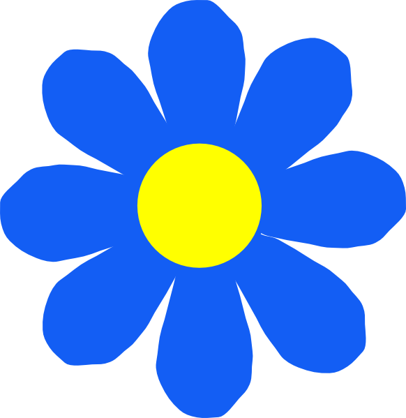 Sunflower Blue Clip Art - Png Download (582x599), Png Download