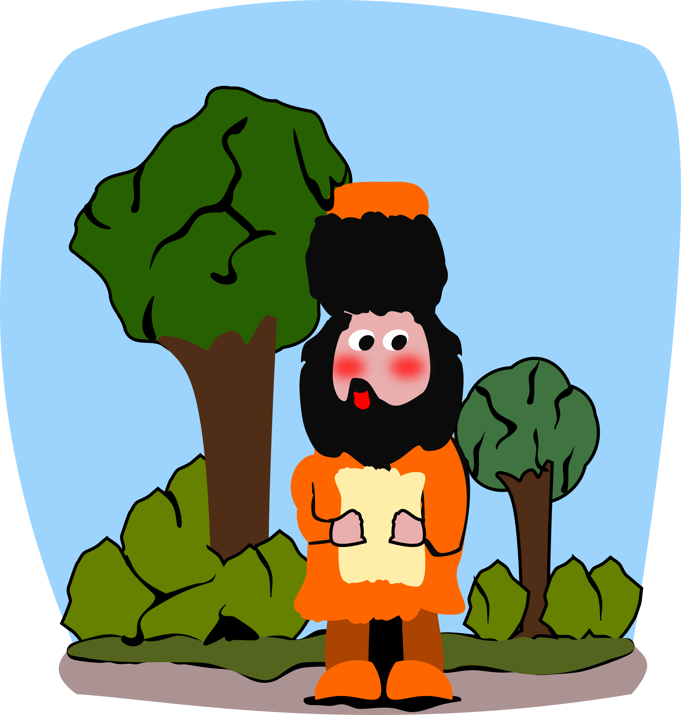 Man In The Park - Icon Clipart (762x800), Png Download