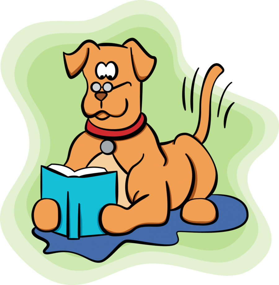 Cartoon Dog Reading Clipart Dog Paw Clip Art - Clip Art - Png Download (900x919), Png Download