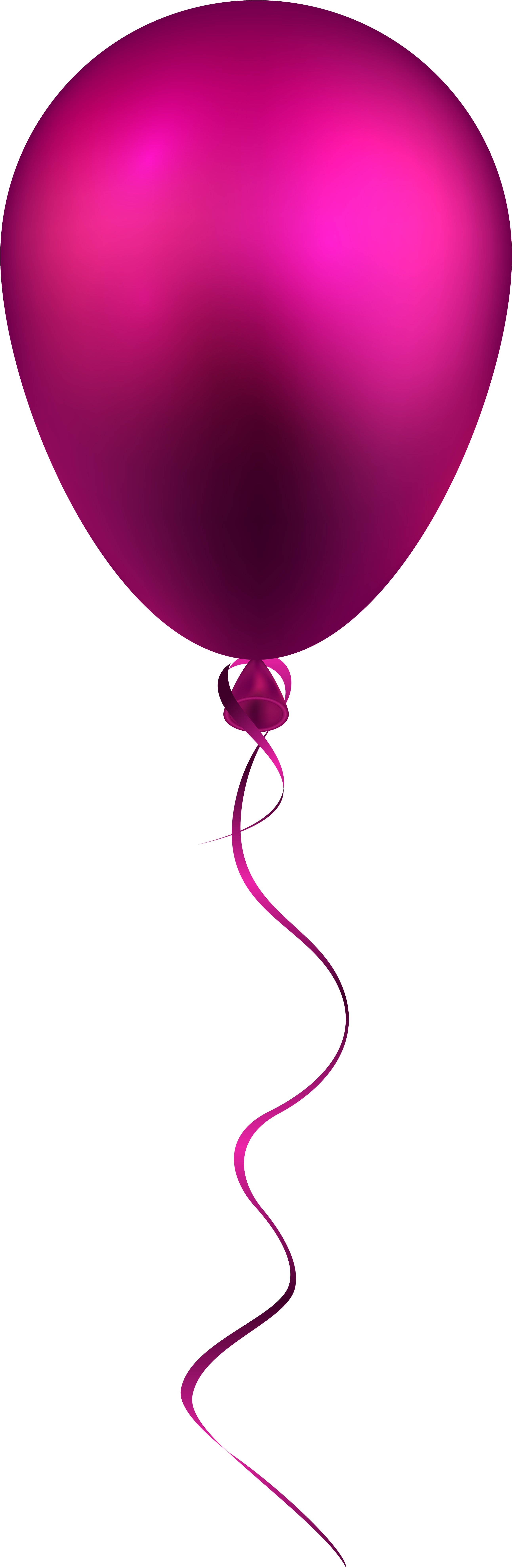 Pink Balloon Png Clip Art - Balloon Transparent Png (2658x8000), Png Download