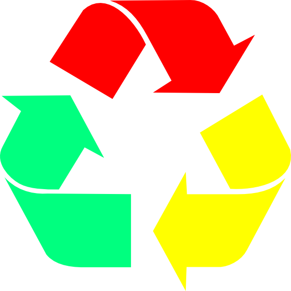 Colorful Recycle Symbol Clipart (600x600), Png Download