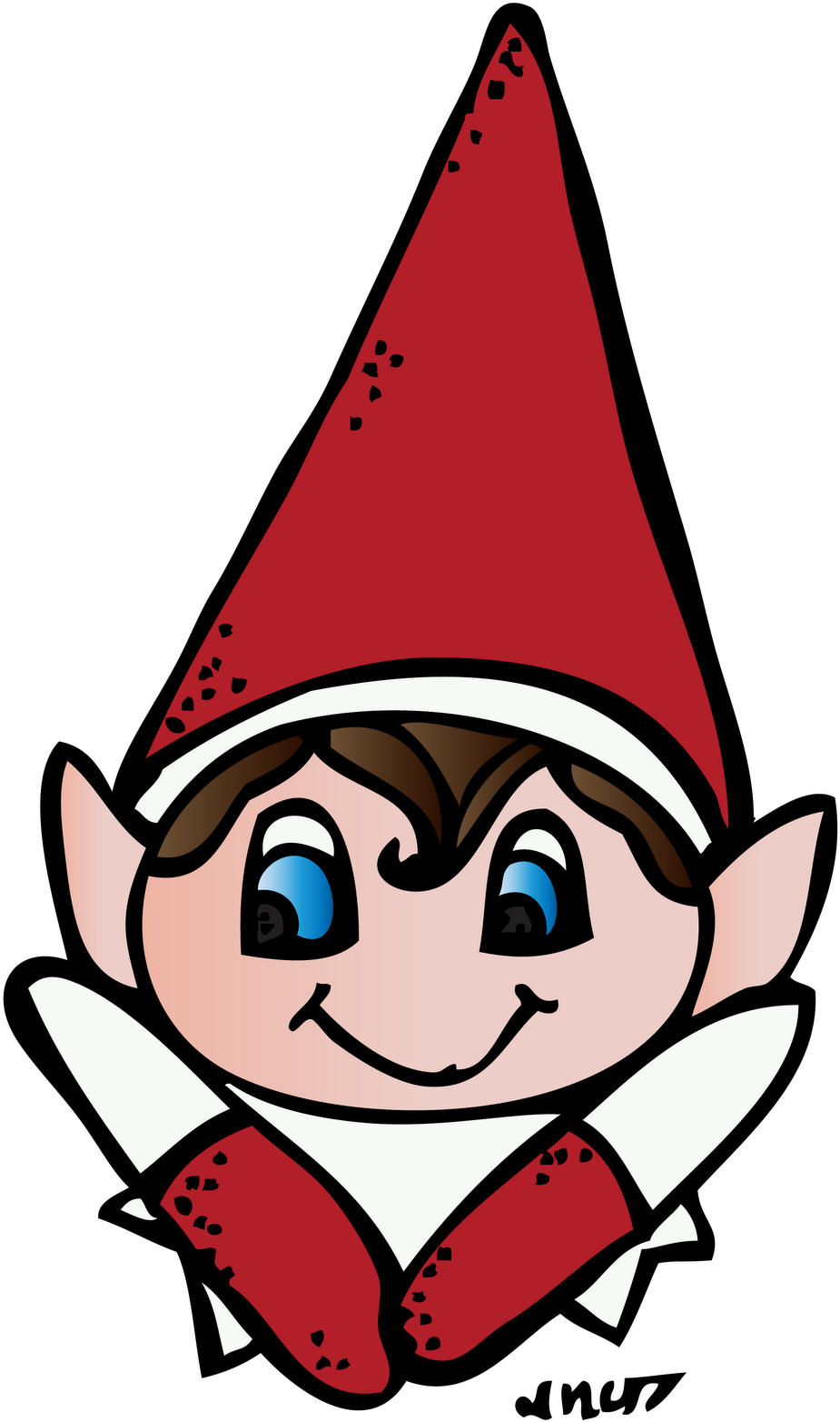 Classroom Fun The Elf On The Shelf - Elf On The Shelf Art Clipart (944x1600), Png Download