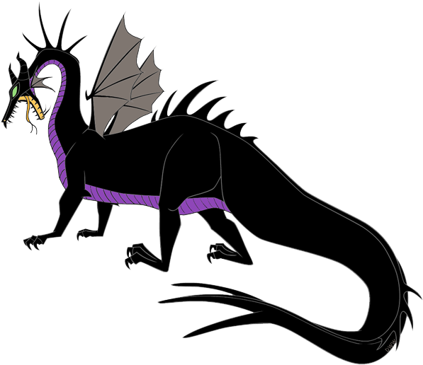 Maleficent As A Dragon - Disney Art Academy 3dss Clipart (600x522), Png Download