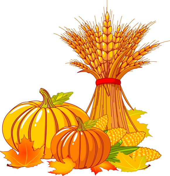 Fall Pumpkin Clipart Free - Thanksgiving Clipart Transparent Background - Png Download (581x600), Png Download