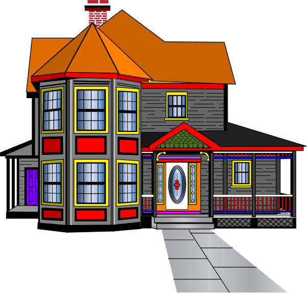 Huge House Clipart - House Clip Art - Png Download (600x573), Png Download