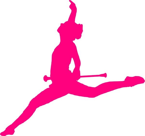 Dancer Clipart Leap - Baton Twirler Clip Art - Png Download (600x563), Png Download
