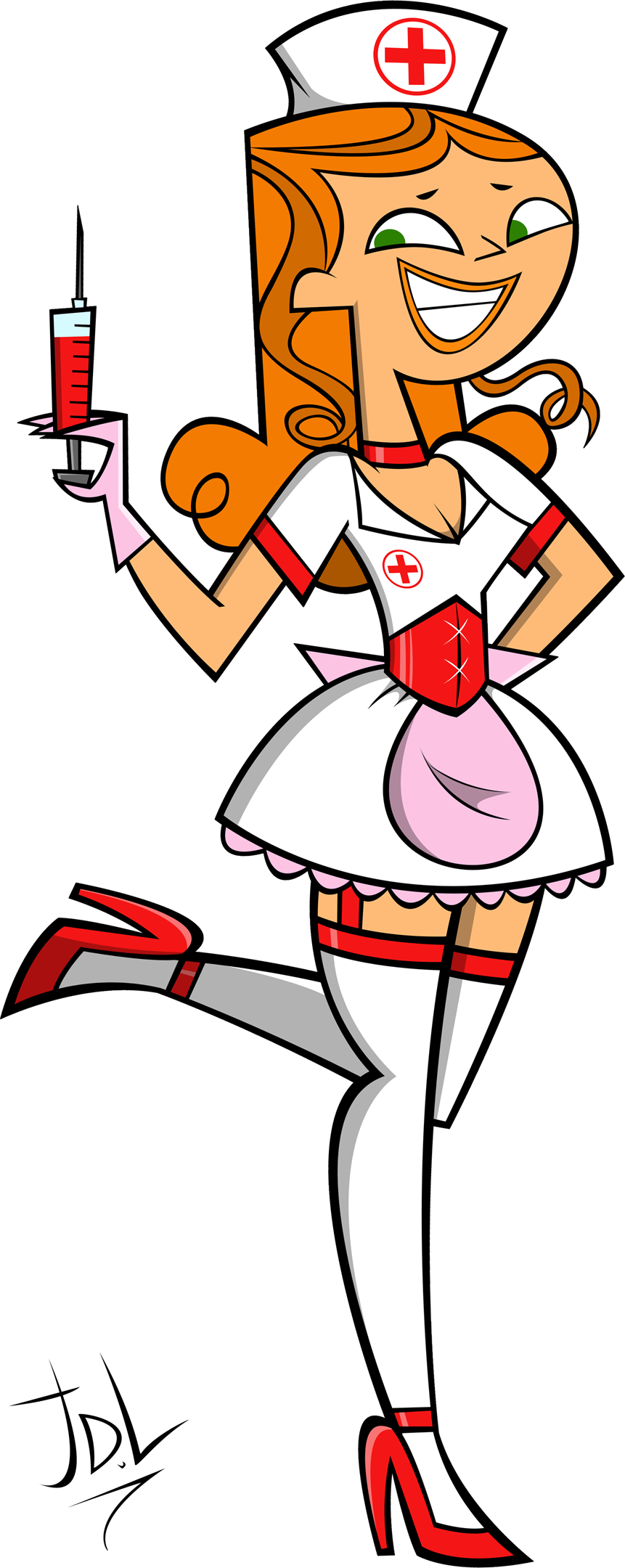 Nurse Izzy - Nursing Cartoon Clipart (861x2160), Png Download