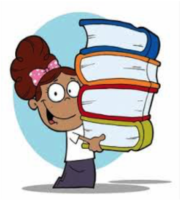 Please Donate Your Gently Used Books To The Hce Summer - Girl With Books Clipart - Png Download (800x393), Png Download