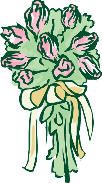 Wedding Flowers Clip Art - Clip Art - Png Download (418x750), Png Download