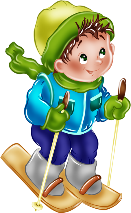 Personnages, Illustration, Individu, Personne, Gens - Clipart Gratuit Sport D Hiver - Png Download (488x732), Png Download