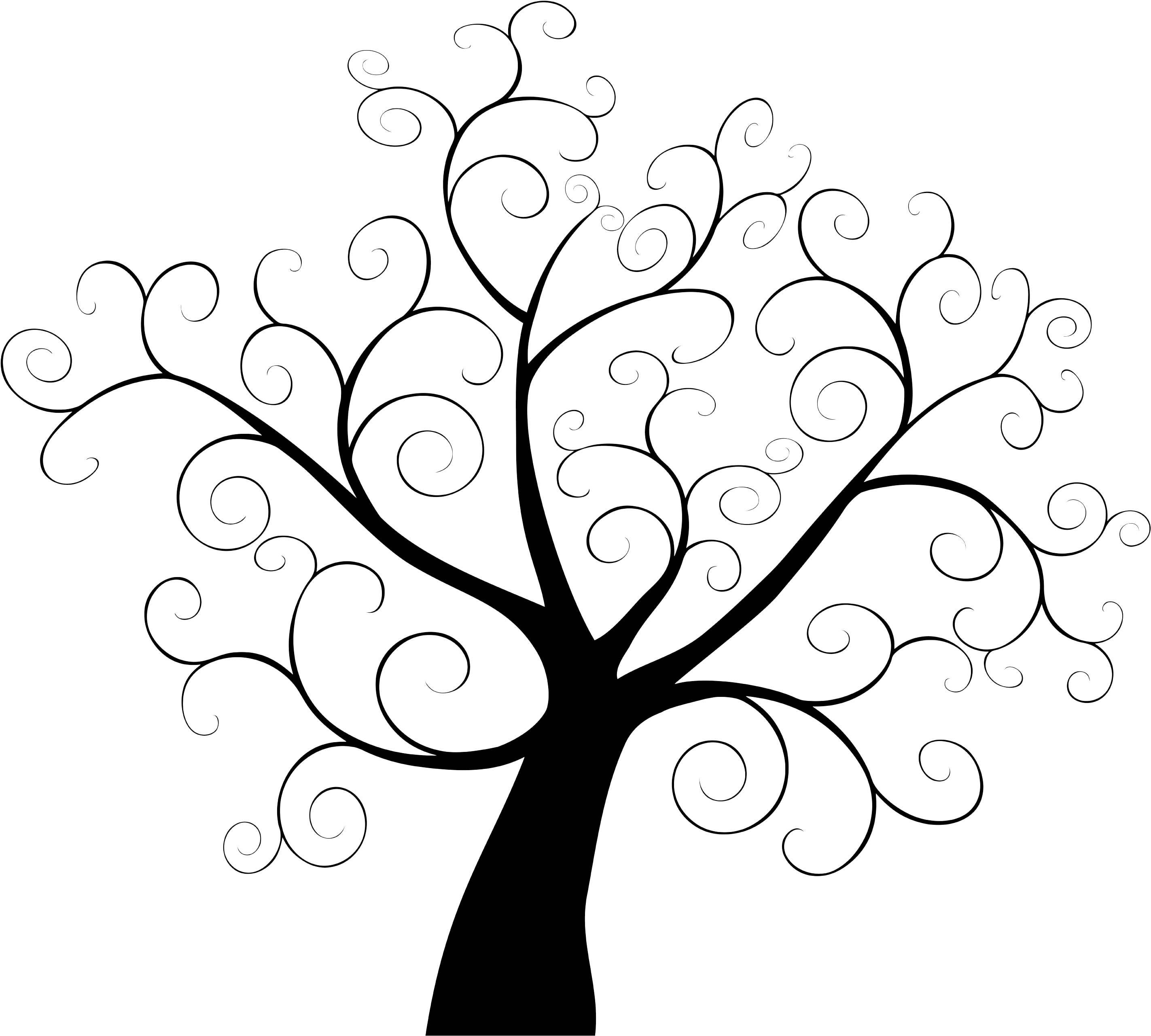 Download Fingerprint Template Guestbook Clip Easy Family Tree Drawings Png Download 68755 Pinclipart
