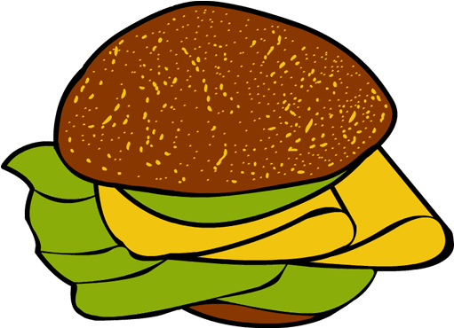 Meal Clipart Thanksgiving - Hamburger - Png Download (600x630), Png Download