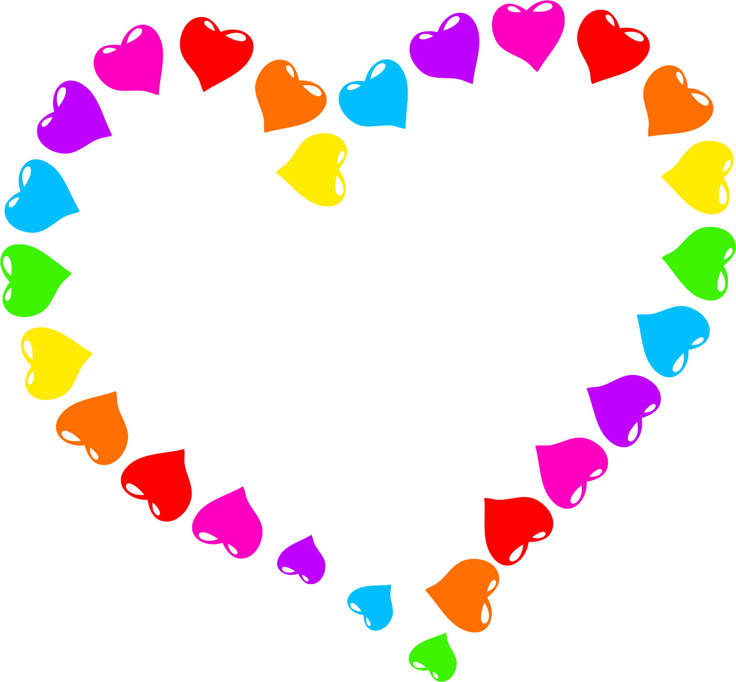 Clipart - Rainbow Heart Clip Art - Png Download (2339x2169), Png Download