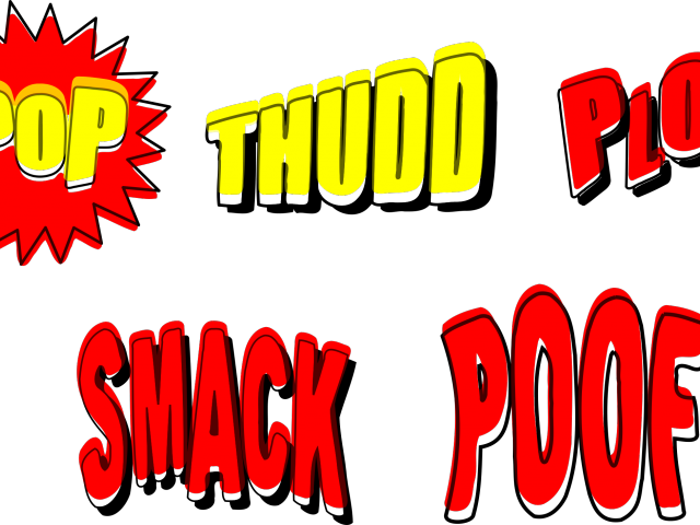 Special Effects Clipart Comic Book - Sound Effects Clipart - Png Download (640x480), Png Download