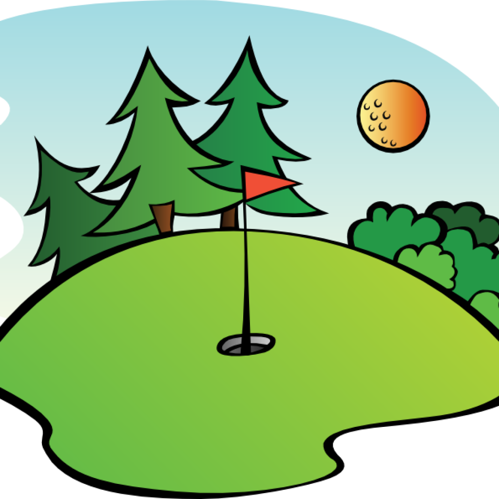 Free Golf Clip Art Free Golf Clipart And Animations - Cartoon Golf Course Png Transparent Png (1024x1024), Png Download