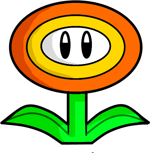 Mario Clipart Supe Power Pencil And In Color Mario - Mario Fire Flower Drawing - Png Download (631x542), Png Download