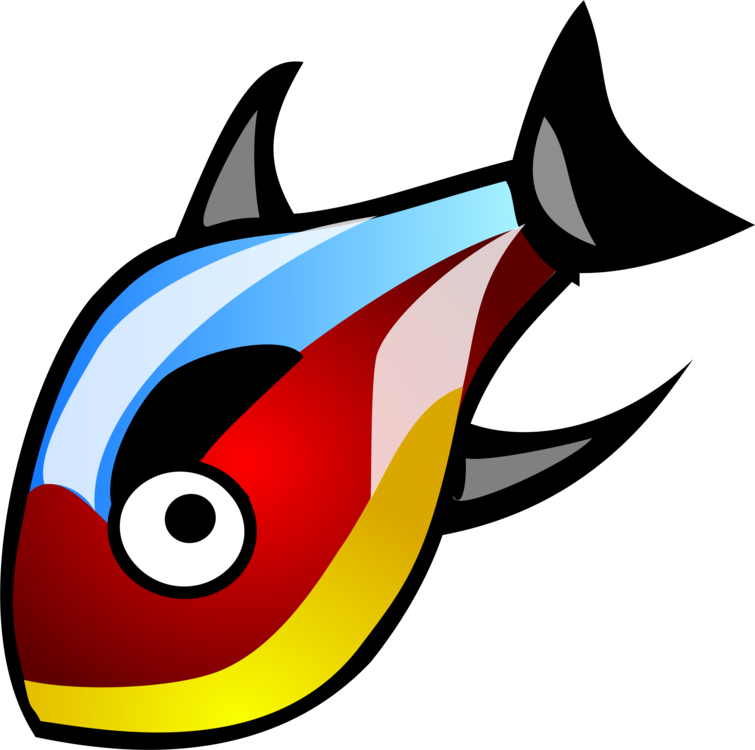 Fish Aquatic Animal Download Marine Mammal Computer - Colorful Fish Embroidery Design Clipart (755x750), Png Download