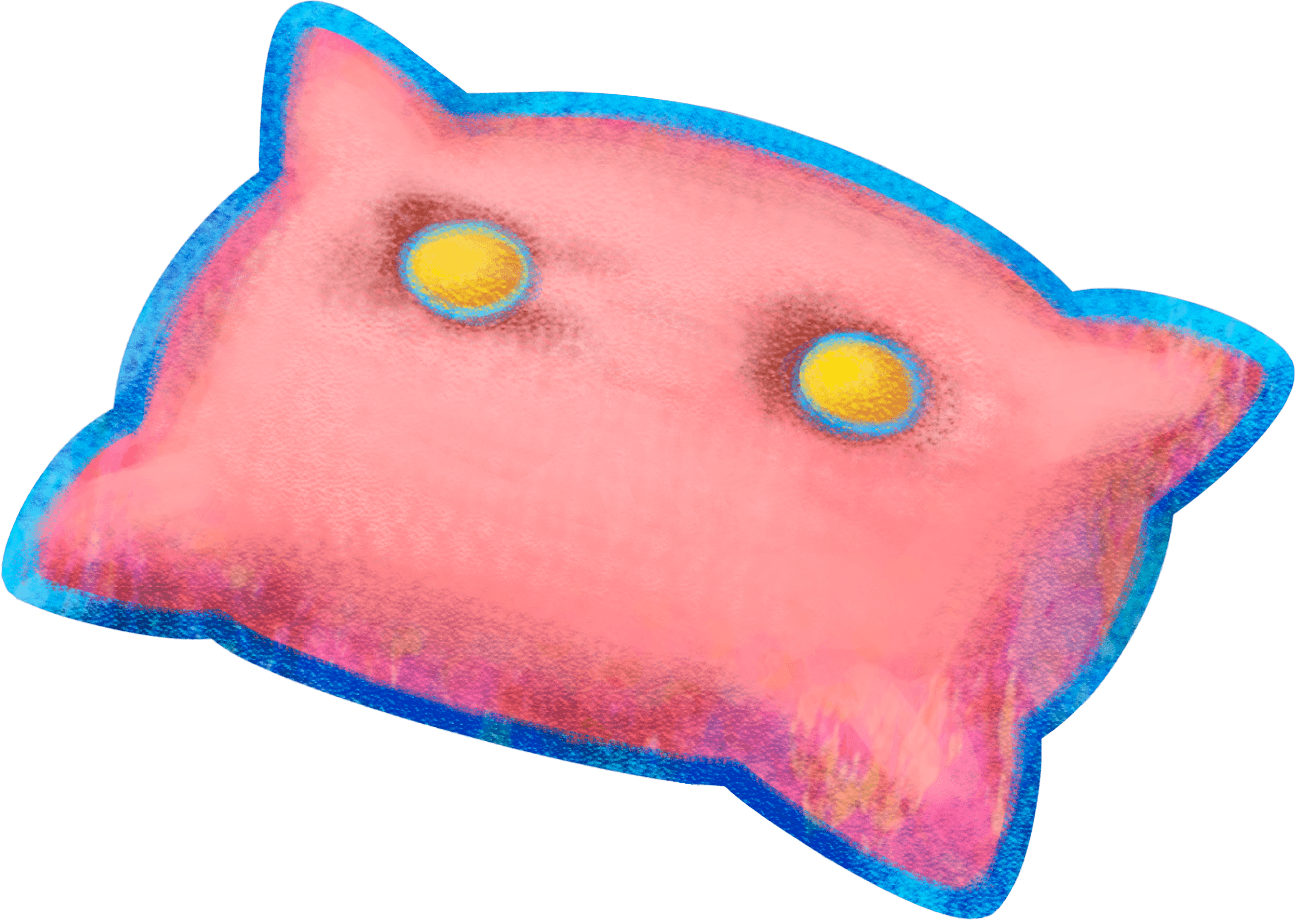 A Pink Pillow From Mario & Luigi - Pillow Mario And Luigi Clipart (1296x921), Png Download