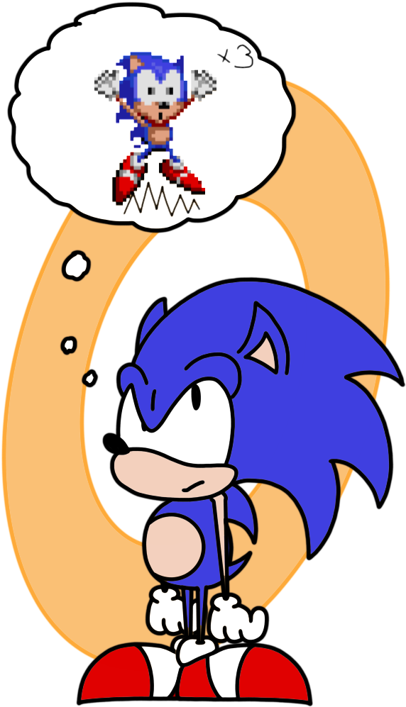 Sonic The Cringe Hog By Catbitdraws - Sonic Clipart (572x997), Png Download