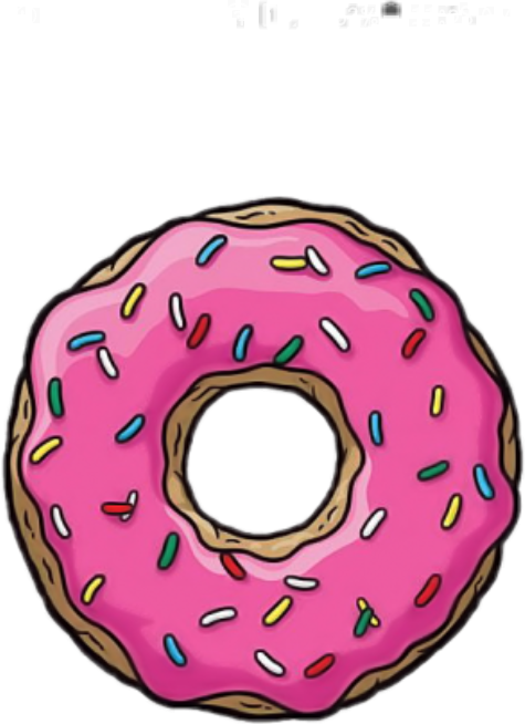 Simpsons Donuts Clipart (475x654), Png Download