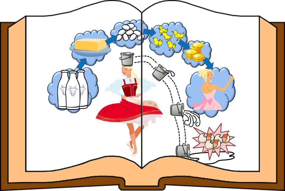 The Milkmaid And Her Pail - Milkmaid And Her Pail Story Clipart (959x644), Png Download