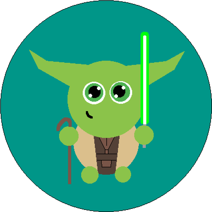 Yoda - Cartoon Clipart (1000x1000), Png Download
