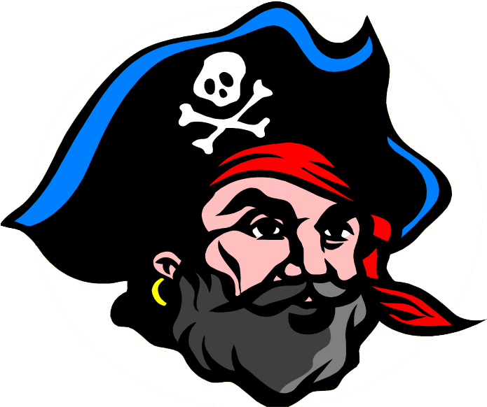 Pirate Toty Pirate - Hartman Middle School Logo Clipart (695x598), Png Download