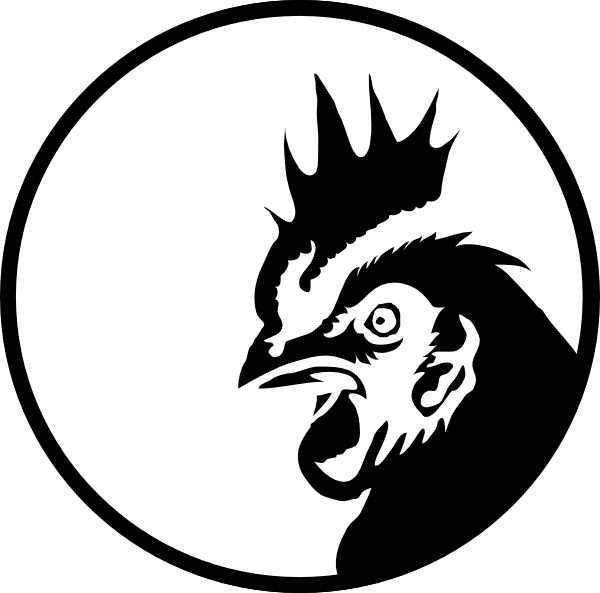 Chicken Head Silhouette Png Clipart (600x593), Png Download