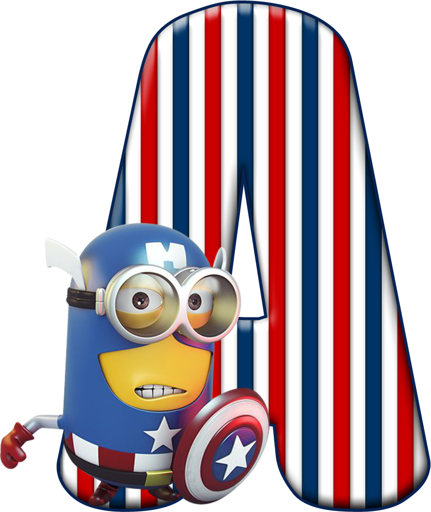 *✿**✿*a*✿**✿*de Alfabeto Decorativo - Funny Captain America Cartoon Clipart (866x1029), Png Download