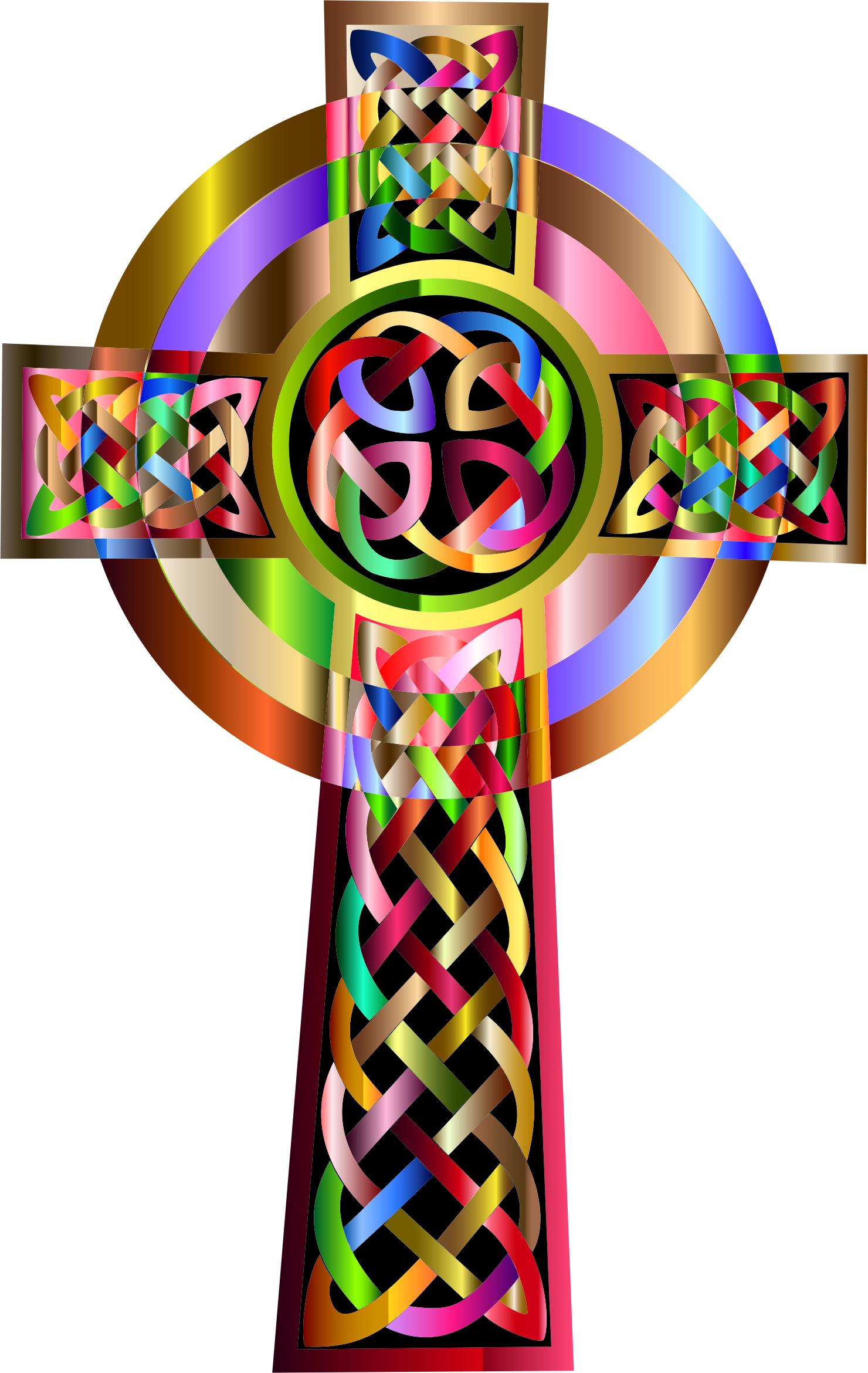 Vibrant Colors Png Clipart - Celtic Cross Transparent Png (1480x2340), Png Download