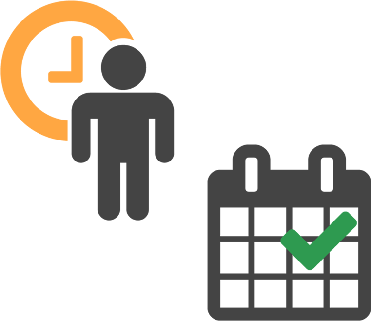 Manage Employees - Blue Icon Calendar Png Clipart (1160x720), Png Download