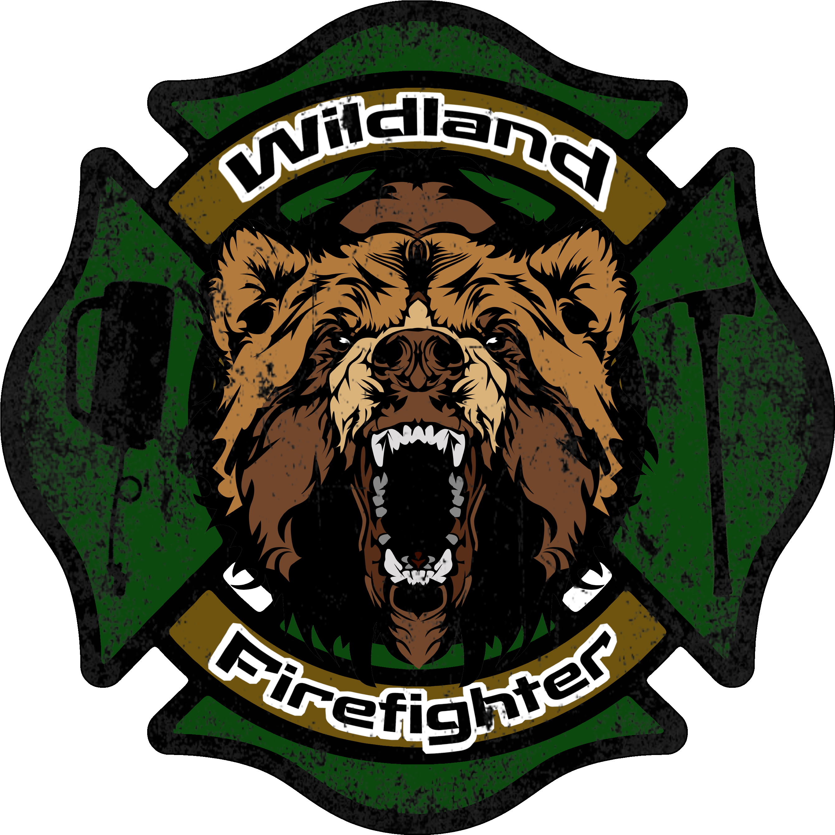 Wildland Firefighter Decal Clipart (2880x2861), Png Download