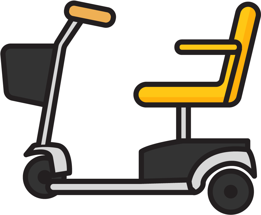 Stand - Mobility Scooter Clipart - Png Download (1000x1000), Png Download