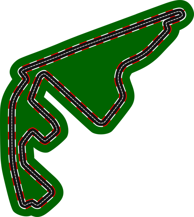 Yas Marina Circuit Formula 1 Auto Racing Race Track - Auto Racing Clipart (669x749), Png Download