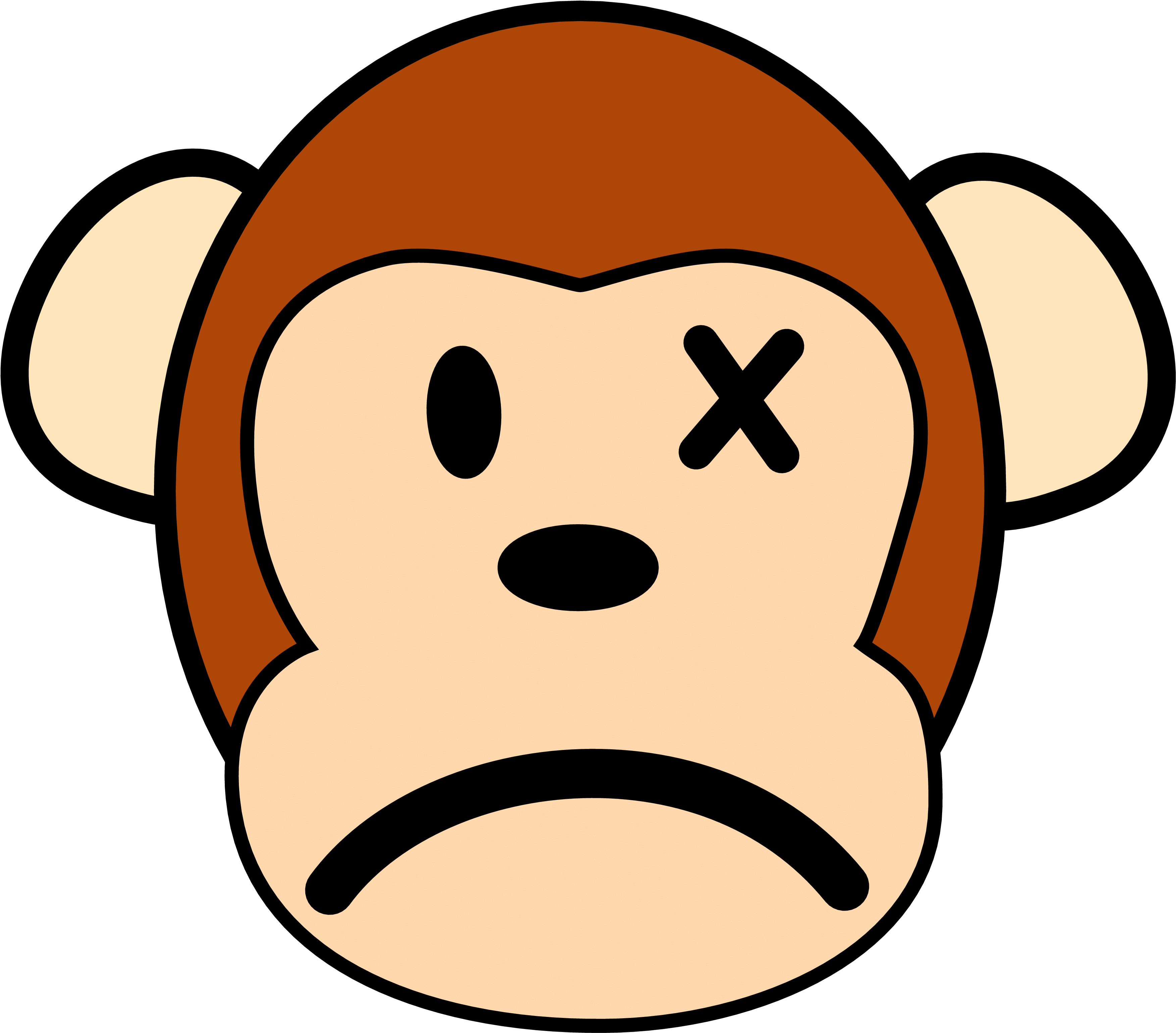We Do Our Best To Bring You The Highest Quality Cliparts - Monkey Clip Art - Png Download (3533x3094), Png Download