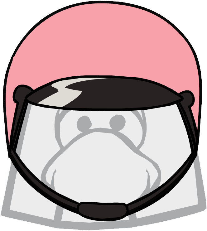 Lela's Bike Helmet - Red Deer Hat Club Penguin Clipart (664x741), Png Download