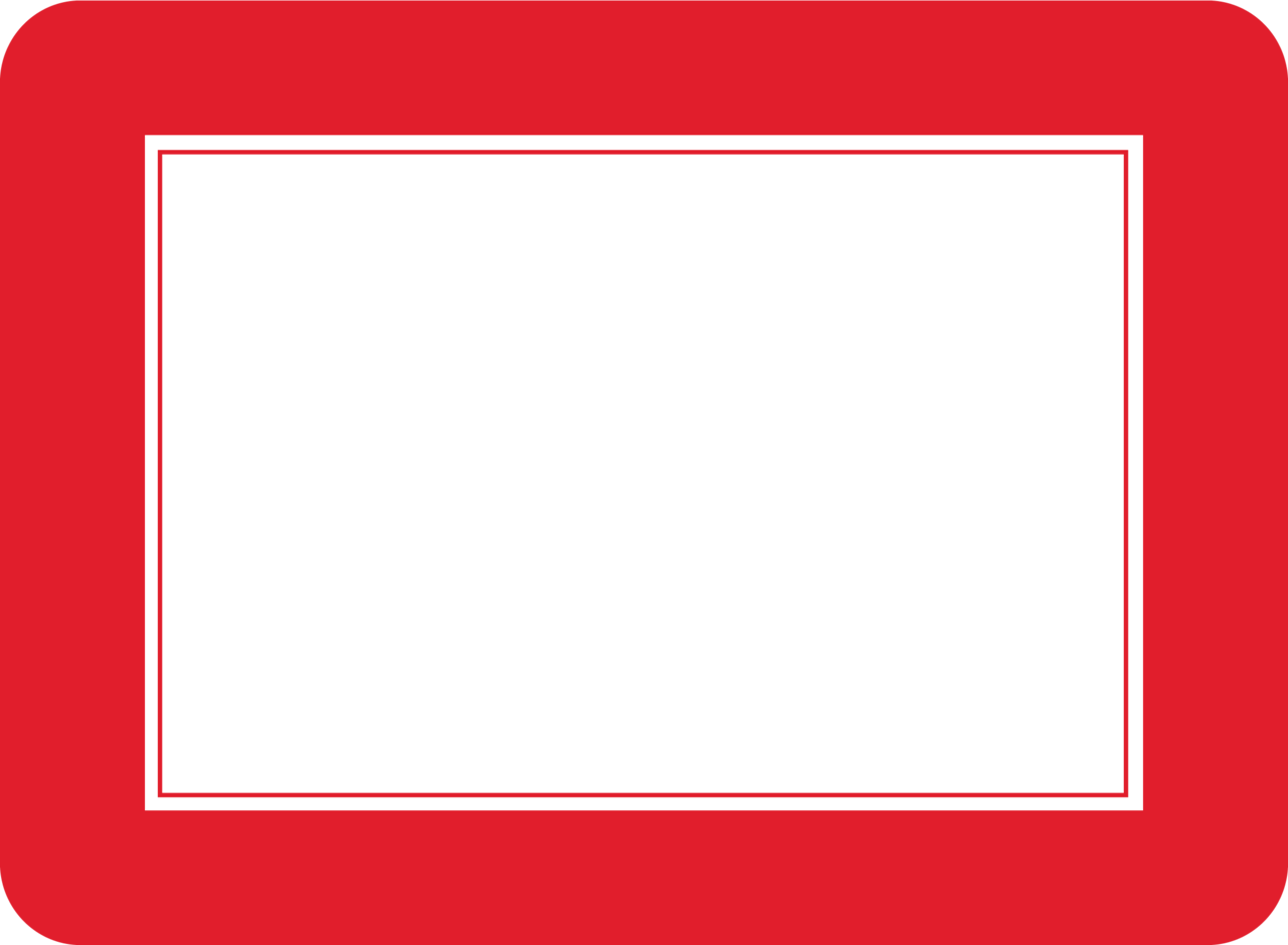 College Color Red/white Dry Erase Reusable Frames Clipart (1280x940), Png Download