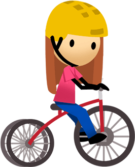 Toddler Biking - Cartoon Clipart (880x560), Png Download