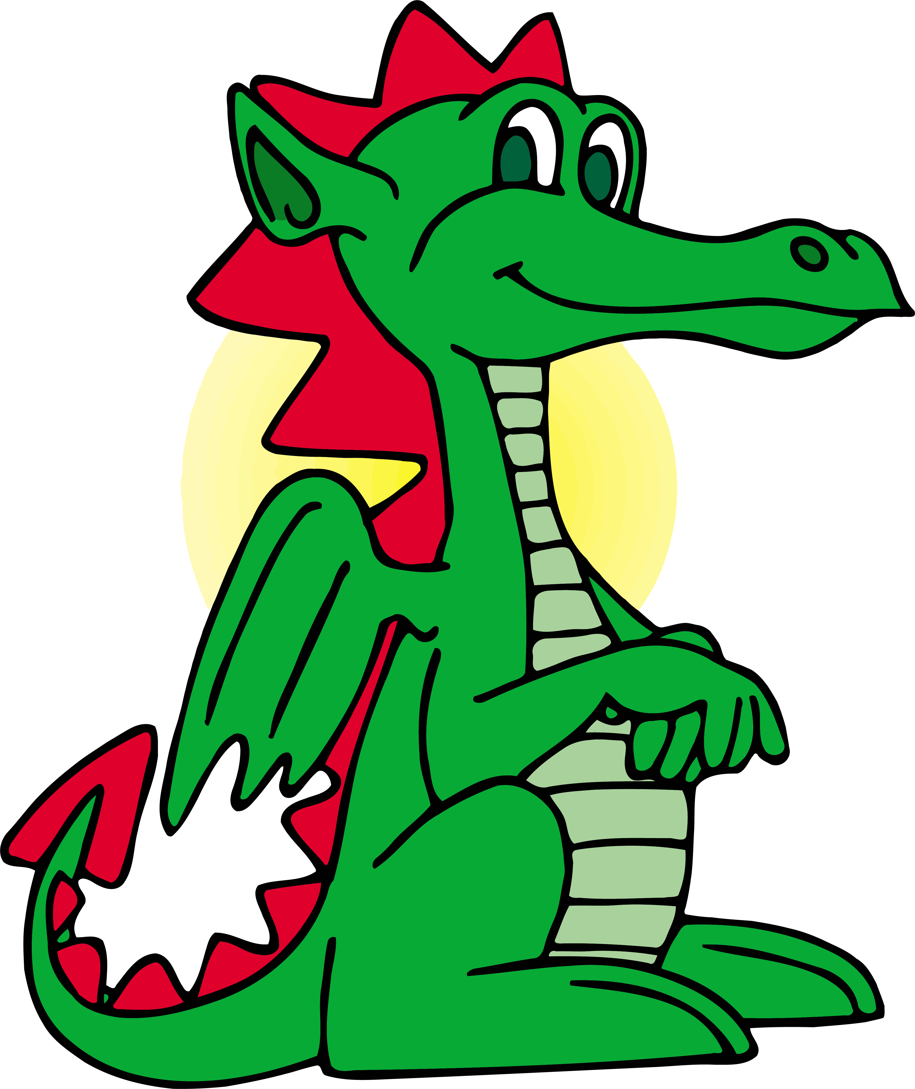 Dragon And Sun Clipart Png - Dido The Dragon Transparent Png (3830x4561), Png Download