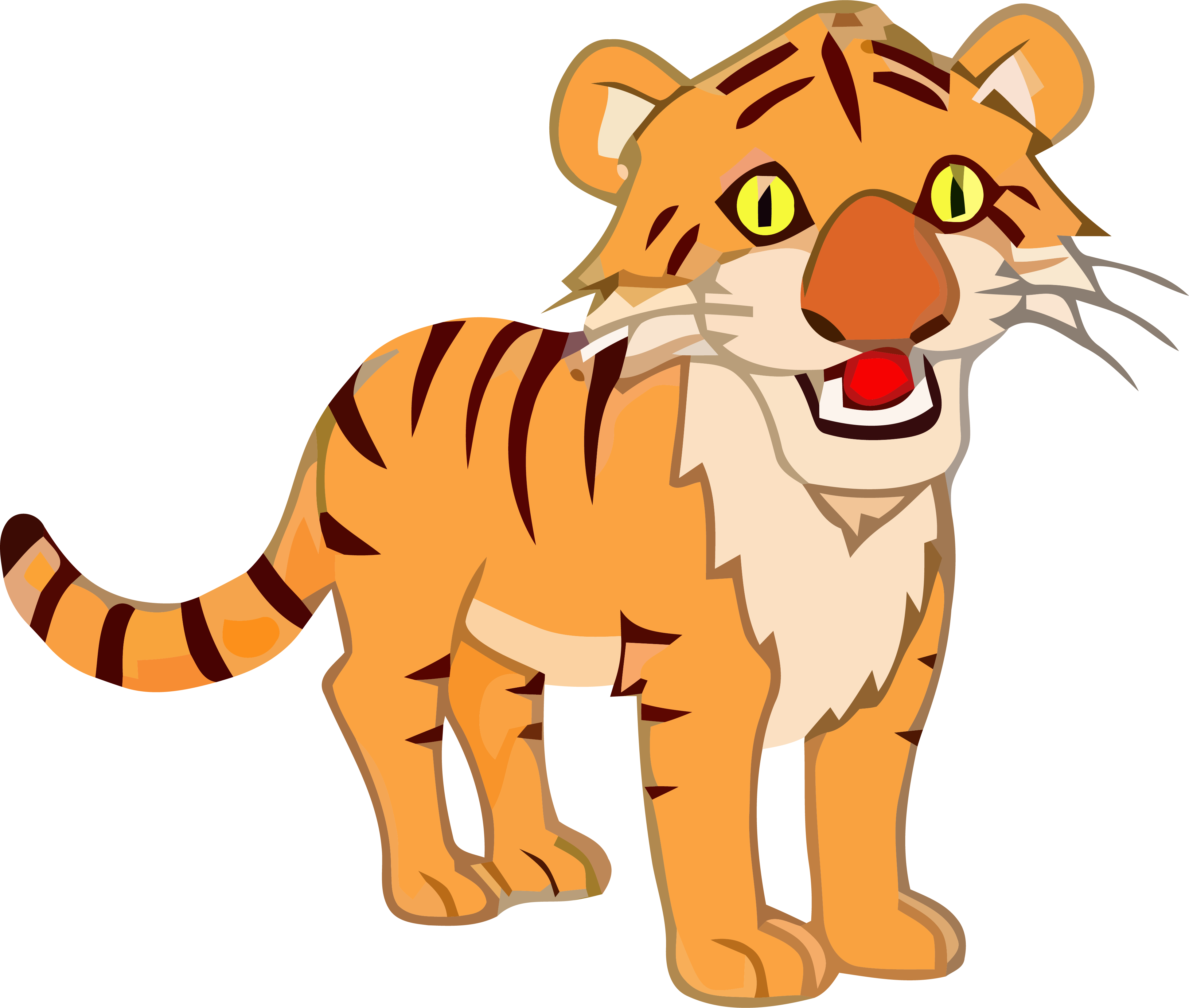 Young Tigger With Large Eyes Clipart Png Image Download - Clip Art Transparent Png (3872x3282), Png Download