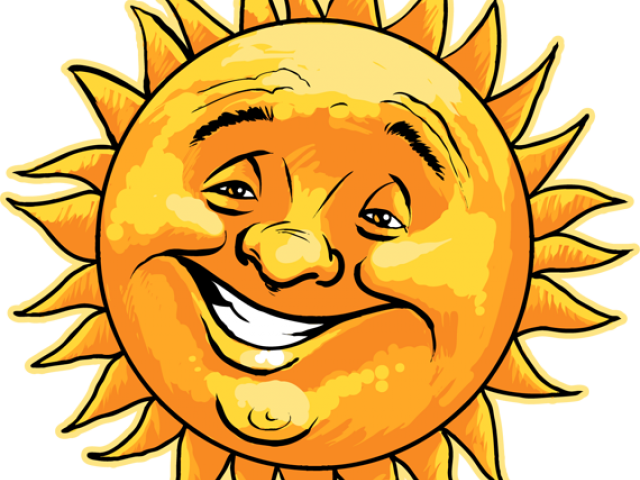 Sunlight Clipart Creepy - Smiling Sun - Png Download (640x480), Png Download