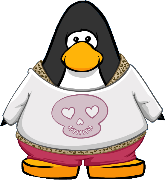 Creepy Cutie T-shirt From A Player Card - Club Penguin Trumpet Gif Clipart (609x627), Png Download