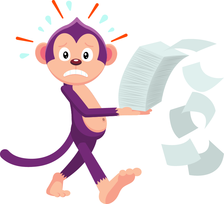 No More Carrying Paper Forms - Cartoon Clipart (783x716), Png Download