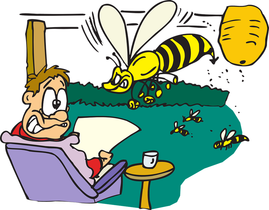I Have A Long And Painful History With Bees - Bees Angry Clipart (921x720), Png Download
