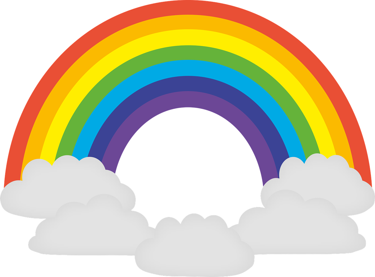 #z7v9953 Rainbow Image - Rainbow Clip Art - Png Download (960x710), Png Download